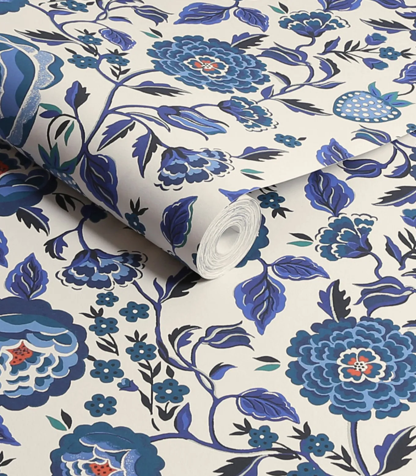 Vliesbehang Strawberry Garden Blue