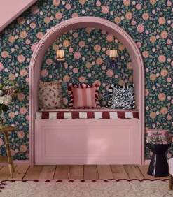 Vliesbehang Strawberry Garden Navy