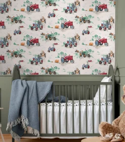Vliesbehang Tractor Multi