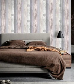 Vliesbehang Woodland Grijs