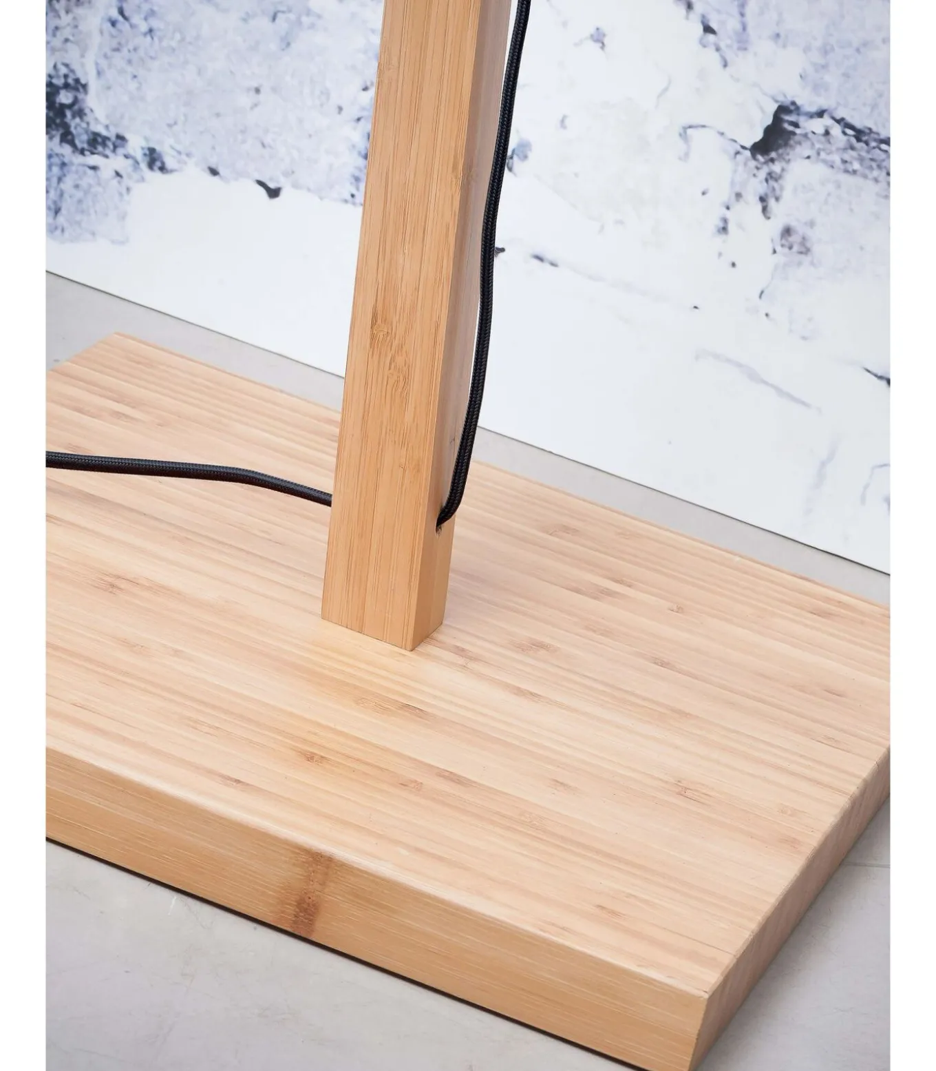 Vloerlamp Bhutan - Bamboe/Zwart - 55x31x150cm