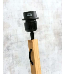 Vloerlamp Bhutan - Bamboe/Zwart - Ø40x160cm