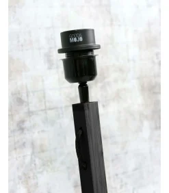 Vloerlamp Bhutan - Zwart/Bamboe - Ø40x160cm