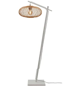 Vloerlamp Cango - Bamboe Wit/Naturel - 62x40x150cm