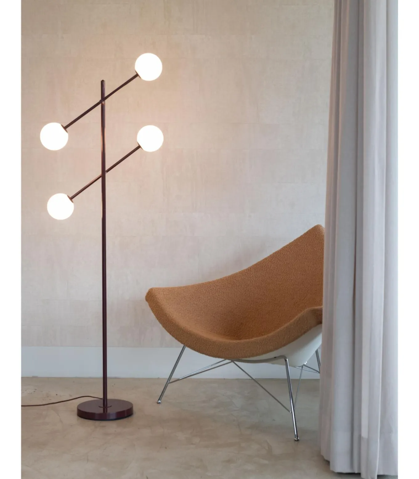 Vloerlamp Copenhagen - Rood - 48x26x170cm