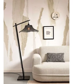 Vloerlamp Ibiza - Bamboe Zwart - 77x50x150cm