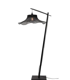 Vloerlamp Ibiza - Bamboe Zwart - 83x65x176cm