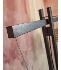 Vloerlamp Java - Bamboe Zwart/Naturel - 175x50x207cm