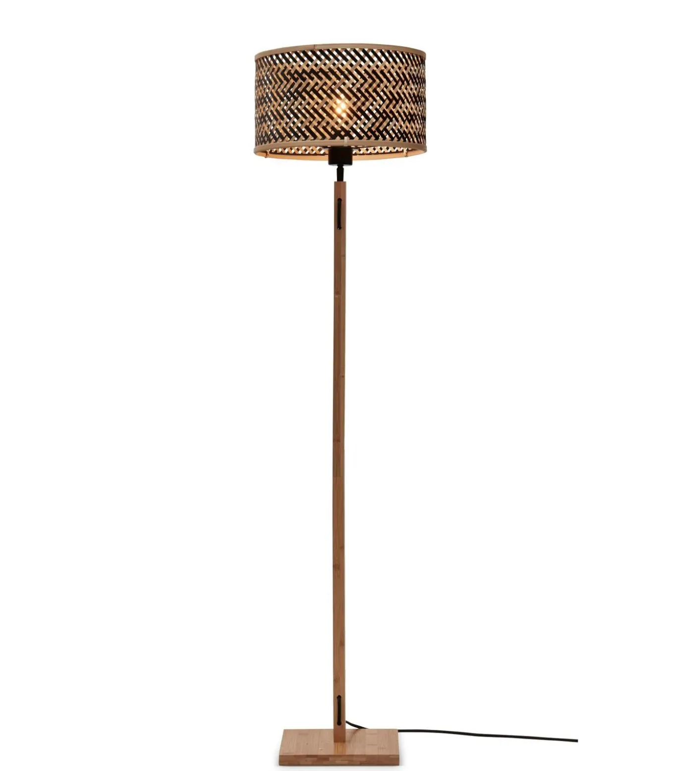 Vloerlamp Java - Bamboe/Zwart - Ø32cm