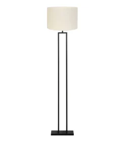 Vloerlamp Shiva/Livigno - Zwart/Eiwit - Ø40x170cm