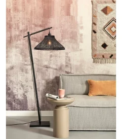 Vloerlamp Tahiti - Bamboe Zwart - 65x45x150cm