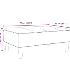 Voetenbank 77x55x31 cm fluweel donkergroen