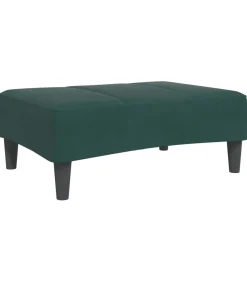 Voetenbank 77x55x31 cm fluweel donkergroen
