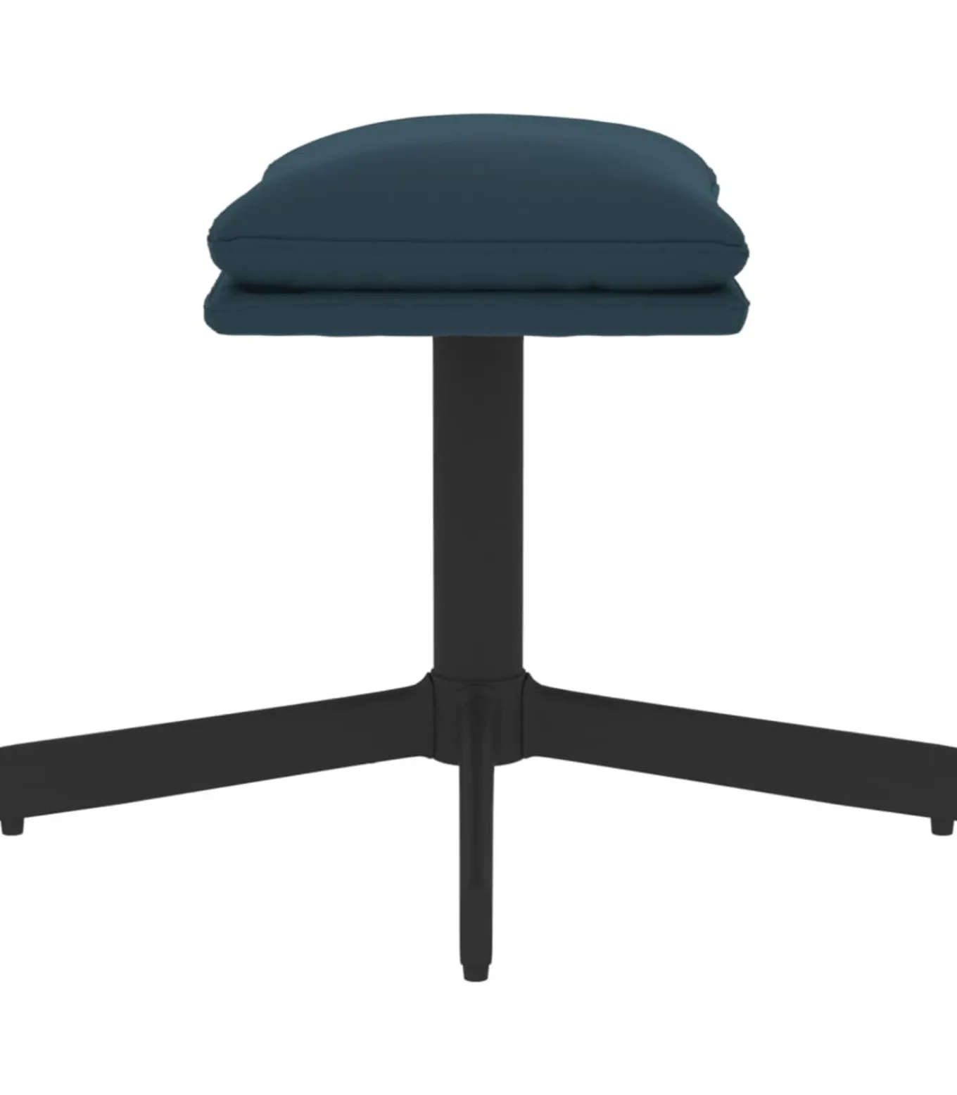 Voetenbank 60x60x36 cm fluweel blauw