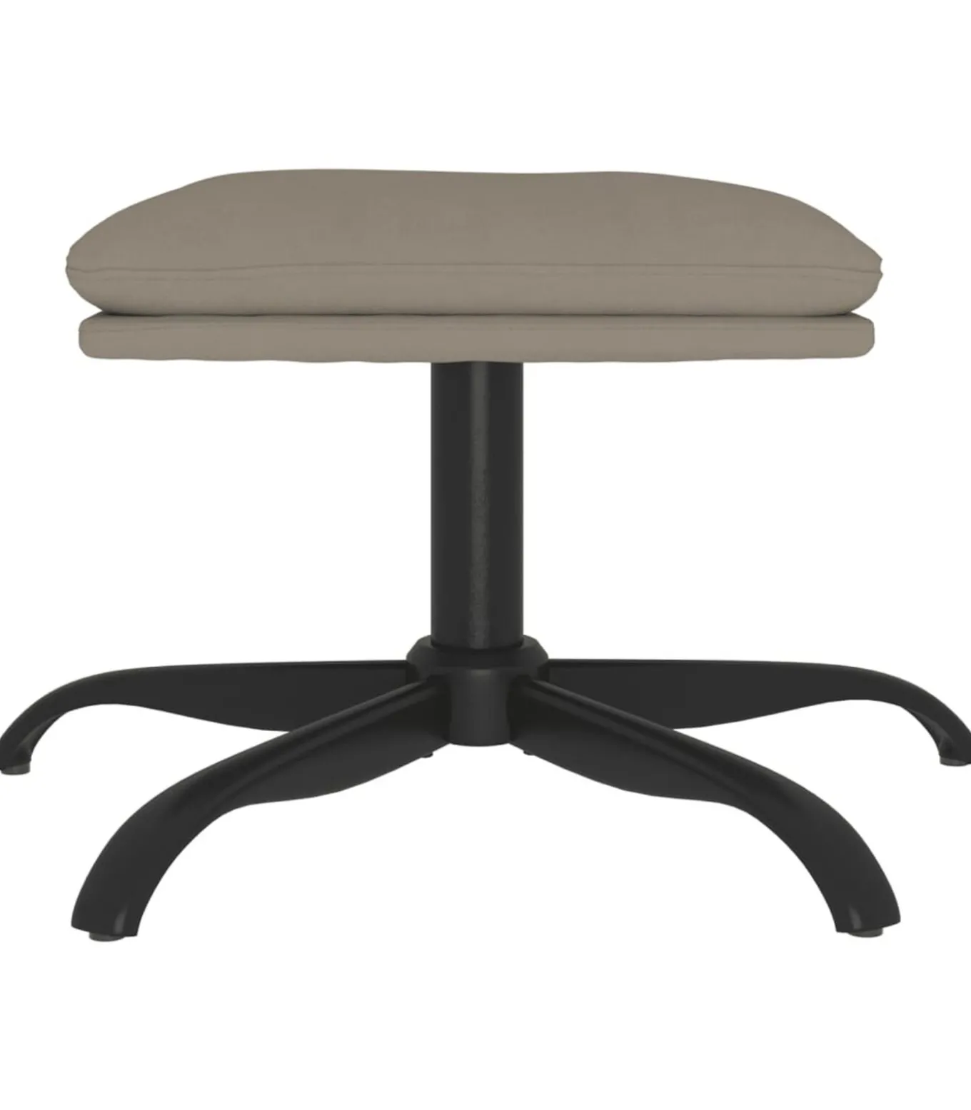 Voetenbank 60x60x36 cm fluweel lichtgrijs