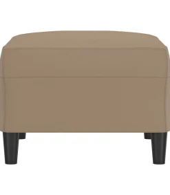 Voetenbank 70x55x41 cm kunstleer cappuccino
