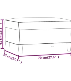 Voetenbank 70x55x41 cm stof bruin