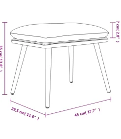 Voetenbank 45x29,5x35 cm stof crèmekleurig