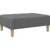 Voetenbank 77x55x31 cm stof donkergrijs