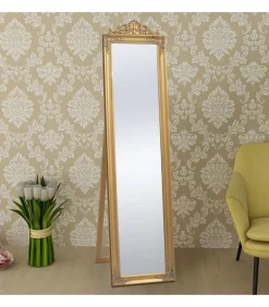 Vrijstaande spiegel Barok 160x40cm goud