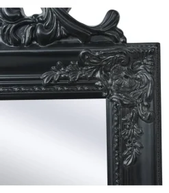 Vrijstaande spiegel Barokstijl 160x40cm zwart