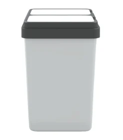 Vuilnisbak dubbel 2x25 L wit