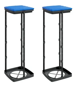 Vuilniszakhouders 2 st 120 L PP zwart en blauw