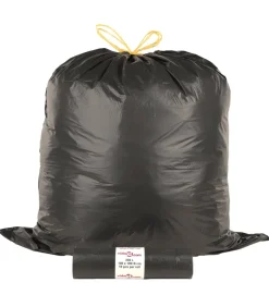 Vuilniszakken met trekkoorden 150 st 240 l zwart