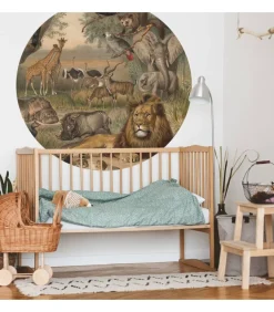 WallArt Behangcirkel Animals of Africa 190 cm