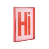 Wanddecoratie Hi Medium - Rood - 3x22x31cm