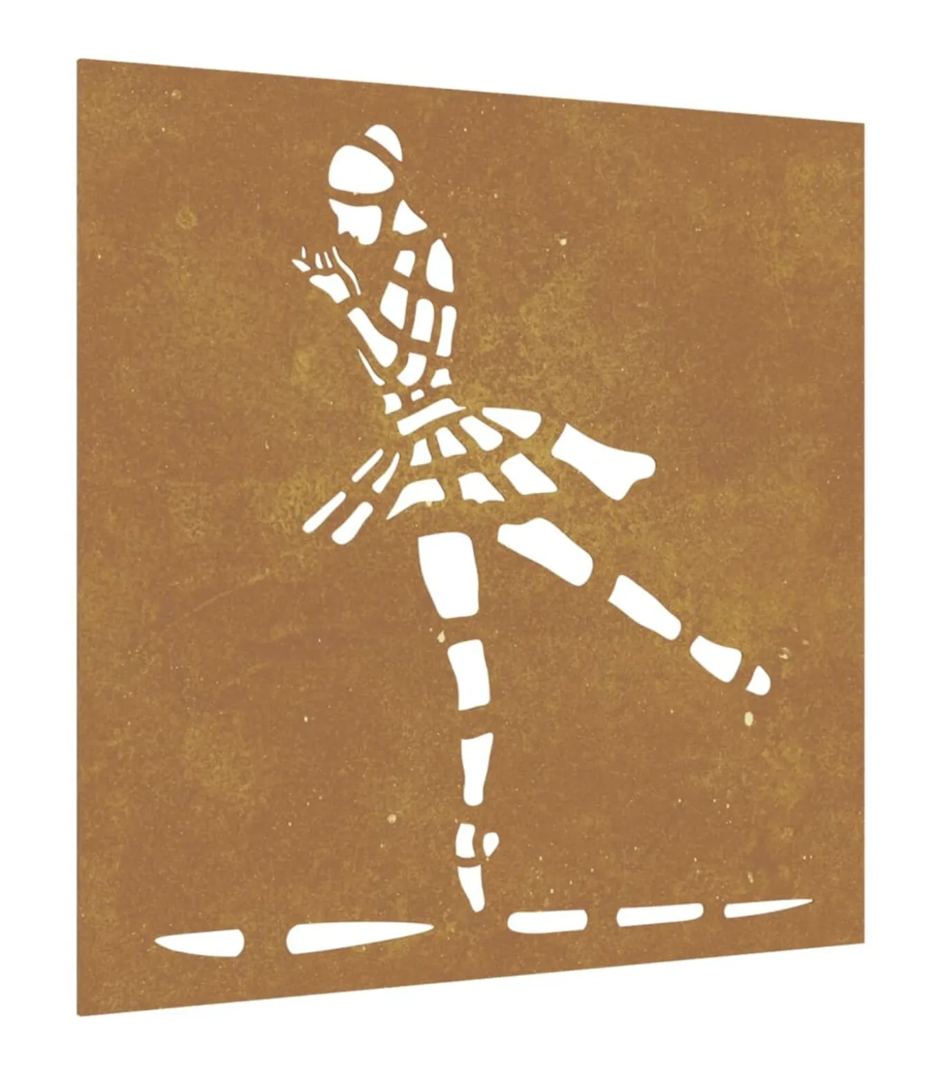 Wanddecoratie tuin balletdanserontwerp 55x55 cm cortenstaal