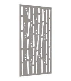 Wanddecoratie tuin bamboe-ontwerp 105x55 cm cortenstaal