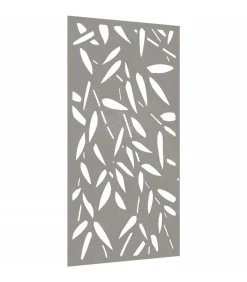 Wanddecoratie tuin bamboebladontwerp 105x55 cm cortenstaal
