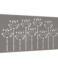 Wanddecoratie tuin bloemenontwerp 105x55 cm cortenstaal