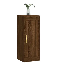 Wandkast 34,5x34x90 cm bewerkt hout bruin eikenkleur