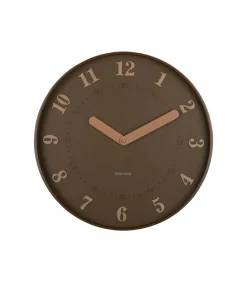 Wandklok Amena - Bruin - 40x40x40cm