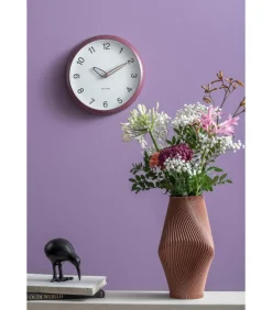 Wandklok Bella - Dark mauve - 4.2x30x30cm