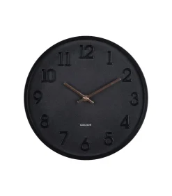 Wandklok Calma - Zwart - 3.8x30x30cm