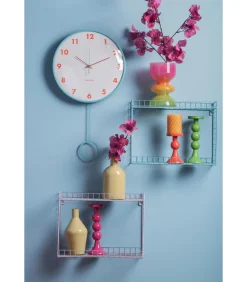 Wandklok Cheeky Dome - Zachtblauw - 7.1x35.5x61.5cm