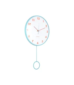 Wandklok Cheeky Dome - Zachtblauw - 7.1x35.5x61.5cm
