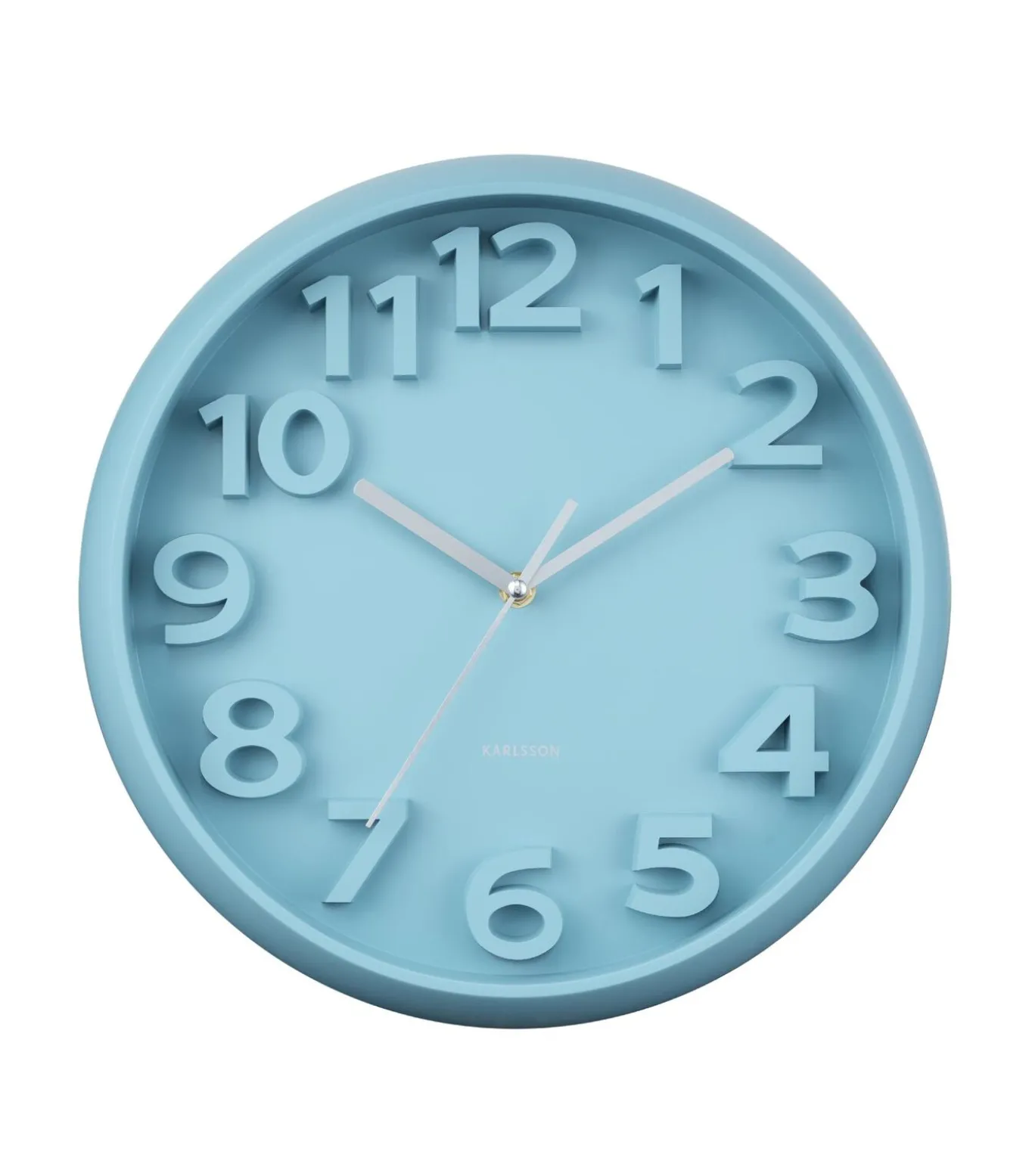 Wandklok Elevated Classic Numbers - Mistig blauw - 5x33.5x33.5cm