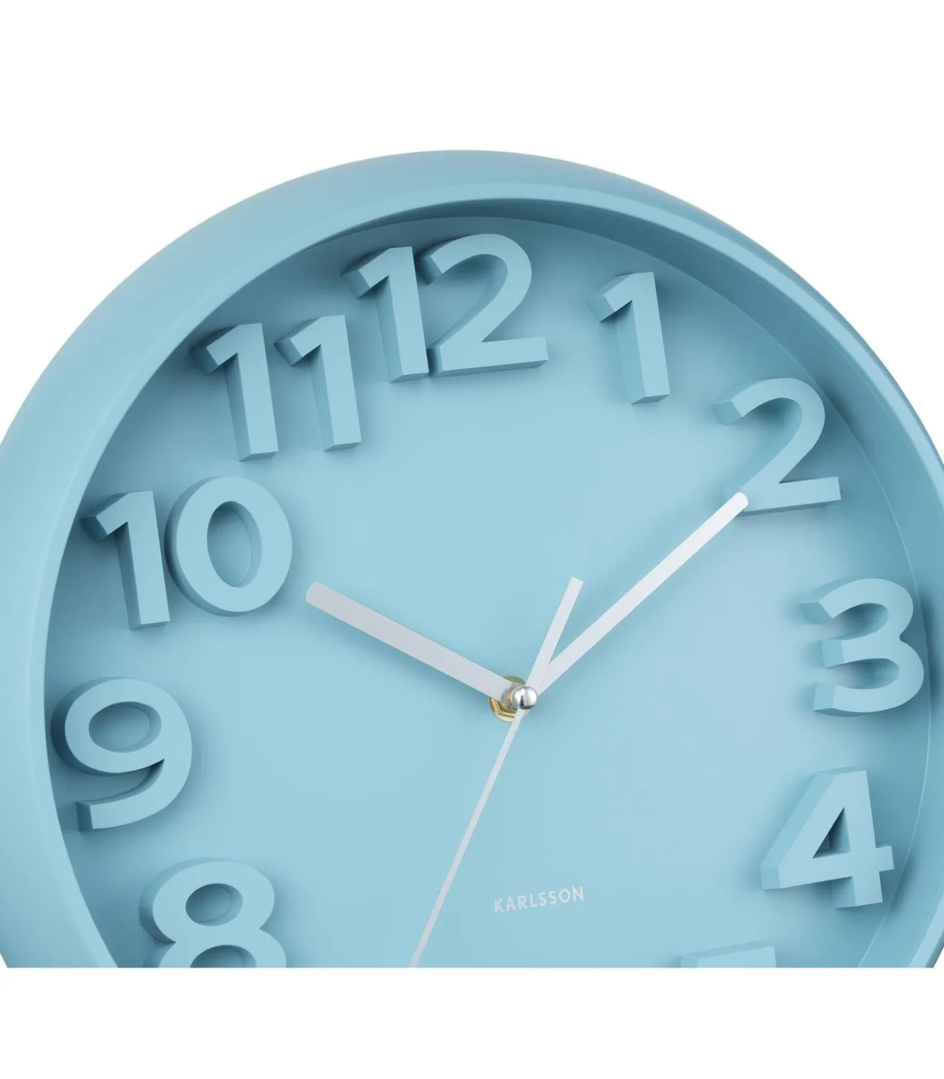 Wandklok Elevated Classic Numbers - Mistig blauw - 5x33.5x33.5cm