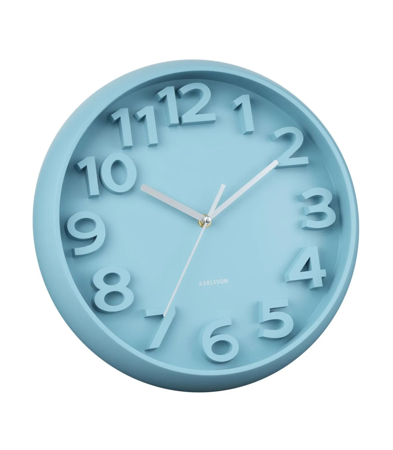 Wandklok Elevated Classic Numbers - Mistig blauw - 5x33.5x33.5cm