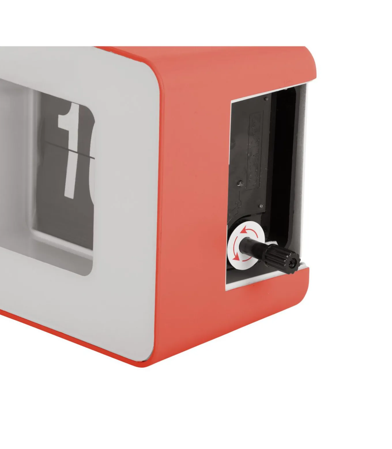 Wandklok Funky Flip - Scarlet rood - 7x17.7x9.2cm