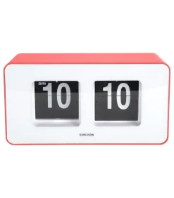 Wandklok Funky Flip - Scarlet rood - 7x17.7x9.2cm