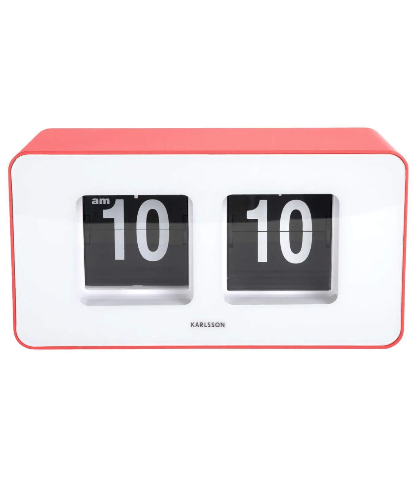 Wandklok Funky Flip - Scarlet rood - 7x17.7x9.2cm