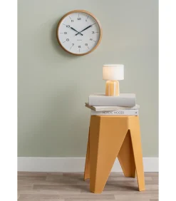 Wandklok Modern Factory - Okergeel - Ø30cm