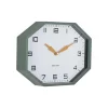 Wandklok Modern Factory Octagon - Groen - 32x32x26cm