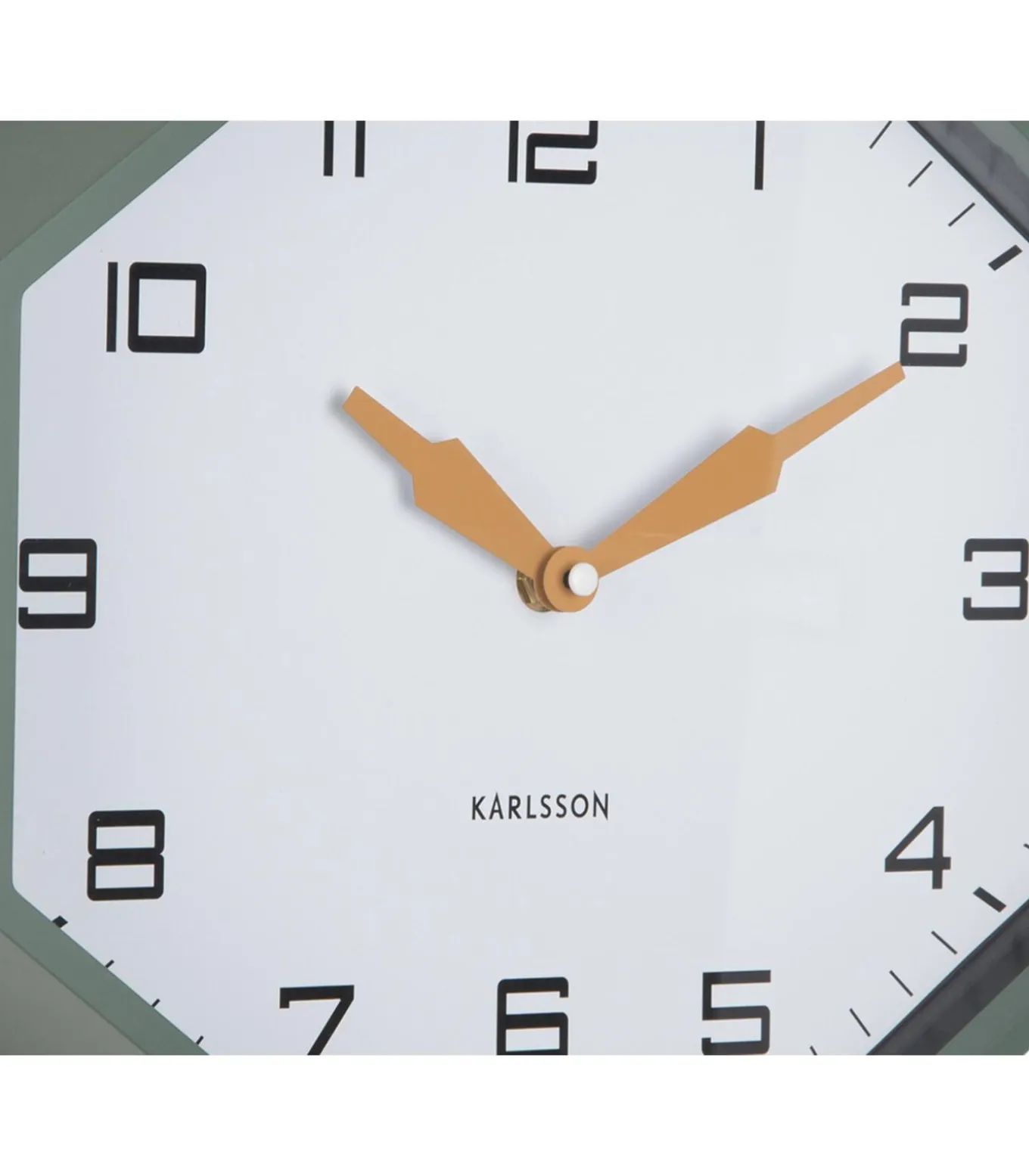 Wandklok Modern Factory Octagon - Groen - 32x32x26cm