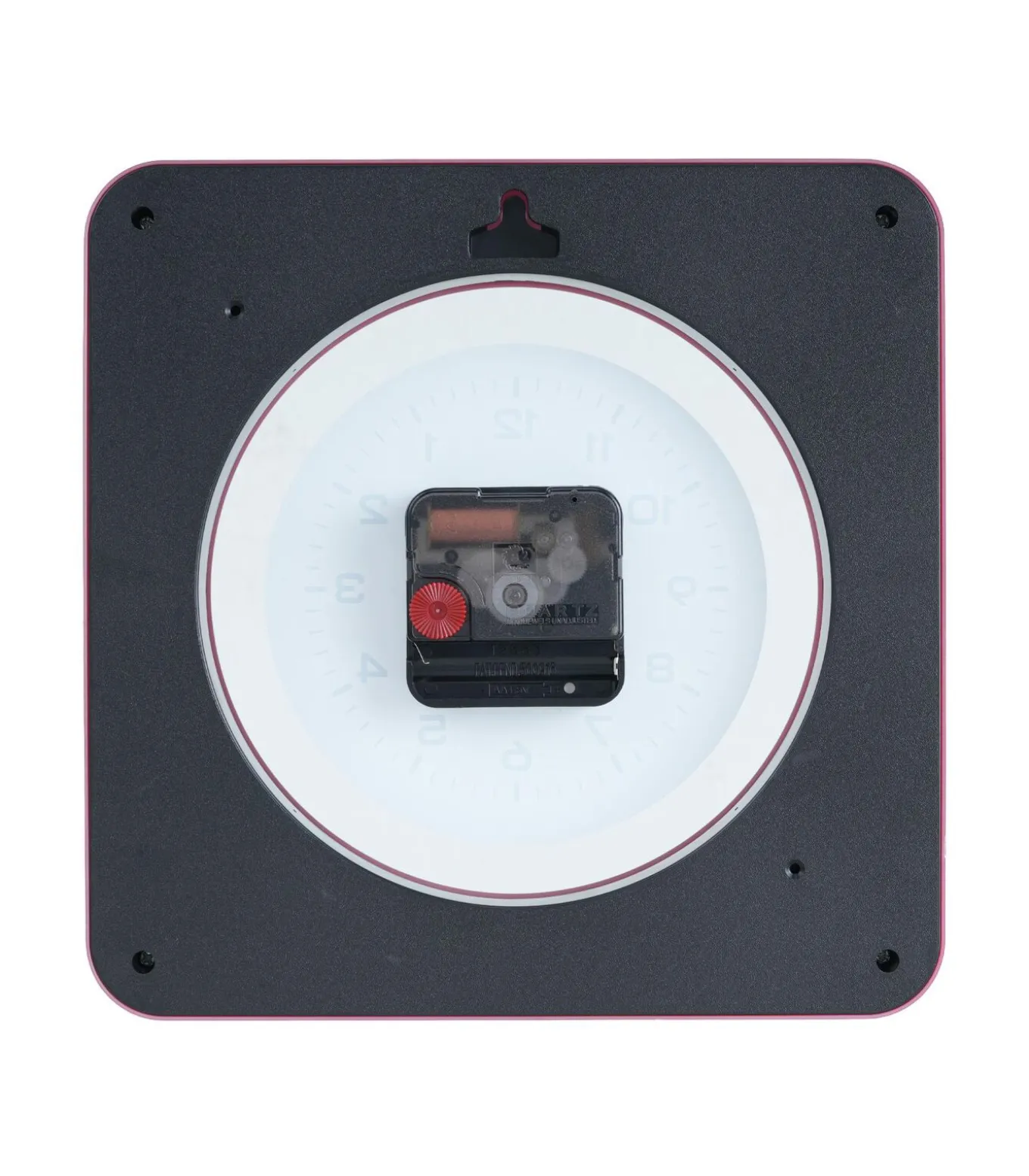 Wandklok New Vintage - Helderrood - 4.4x22x22cm